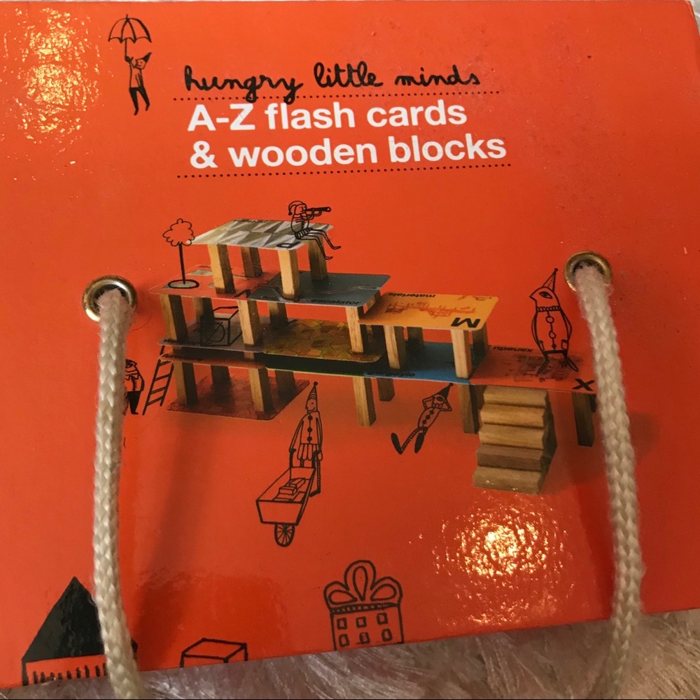 A-Z flash cards and building blocks